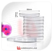 ظروف پلیت 8 سانتی متر پلاستیکی استریل شده شفاف ارزان، مورد استفاده جهت کشت باکتری در آزمایشگاههای بیولوژی و زیست شناسی. فروش بصورت عمده در تهران و کرج